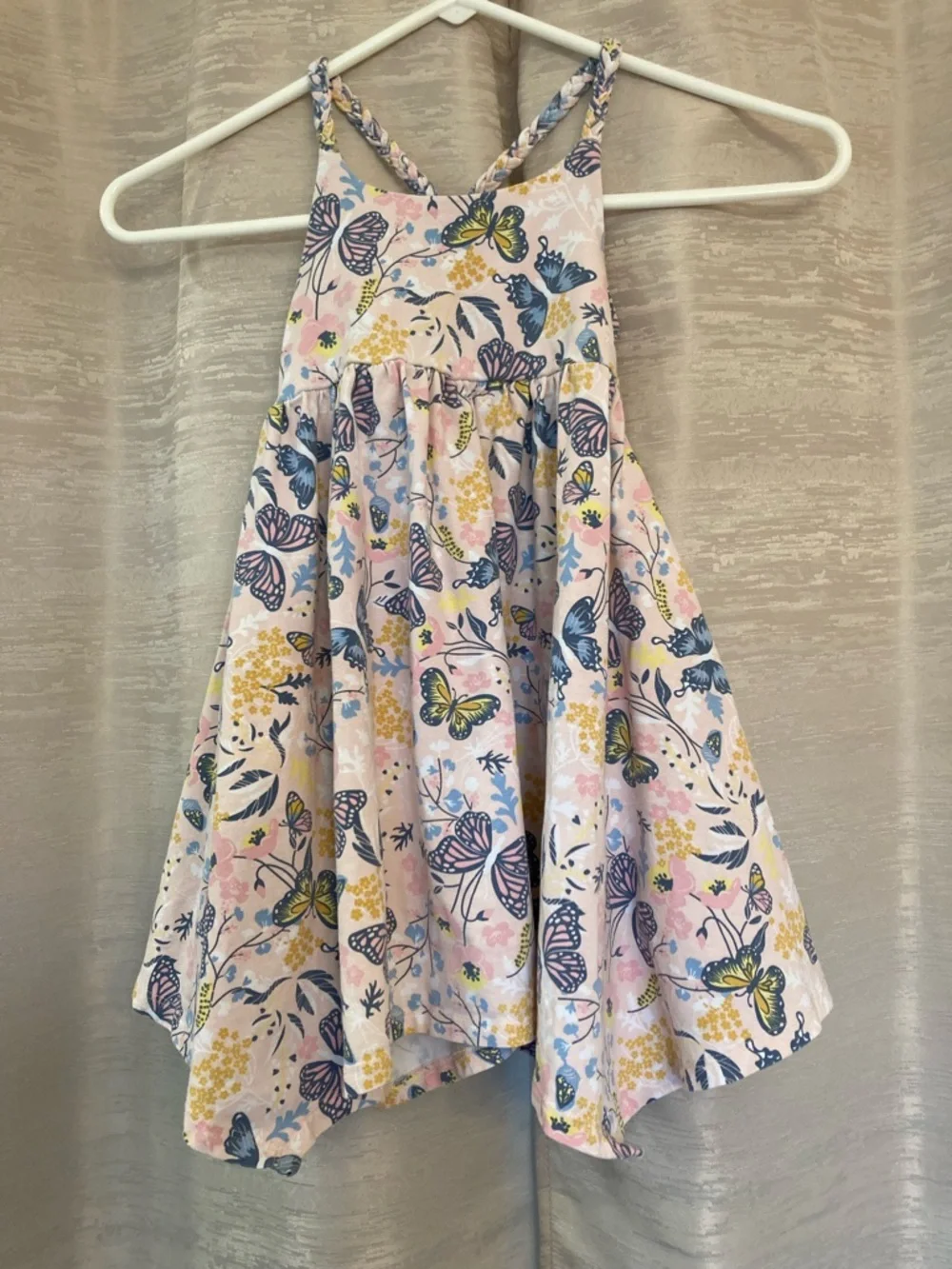 Artisan NY Girls Butterfly Floral Sundress in Pink, Blue & Yellow 4T - Picture 1 of 8